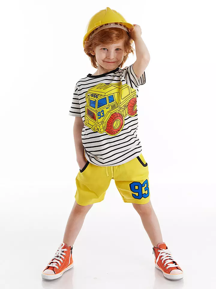 Denokids 2-częściowy zestaw "93 Truck" w kolorze biało-żółtym rozmiar: 110