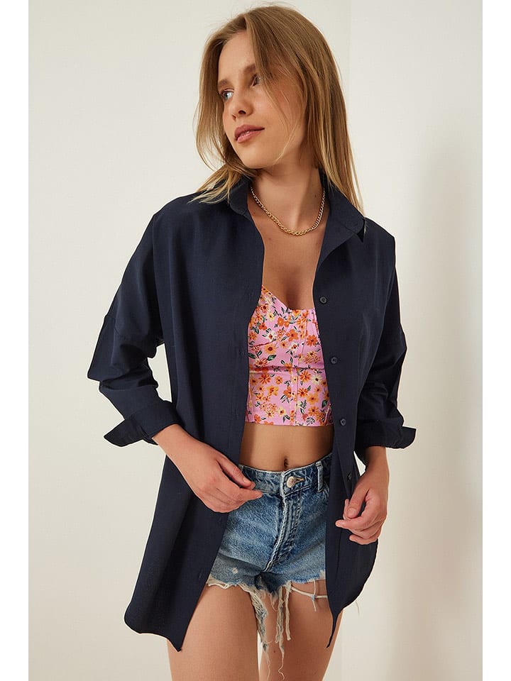 Happiness Istanbul Bluzka w kolorze granatowym rozmiar: 40