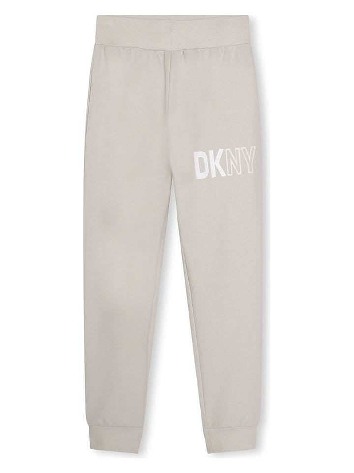 DKNY Spodnie dresowe w kolorze beżowym rozmiar: 140