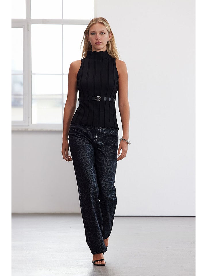 trendyol Top w kolorze czarnym rozmiar: L