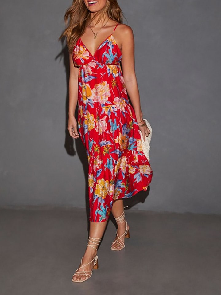 Milan Kiss Sukienka w kolorze czerwonym ze wzorem rozmiar: M