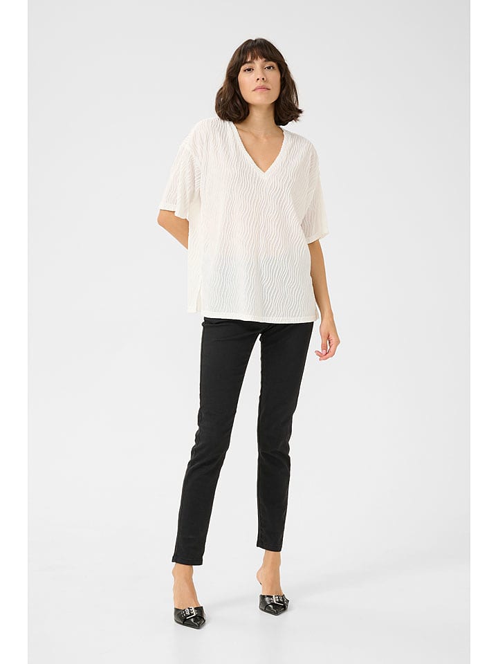 Kaffe Koszulka "Gerit" w kolorze białym rozmiar: M