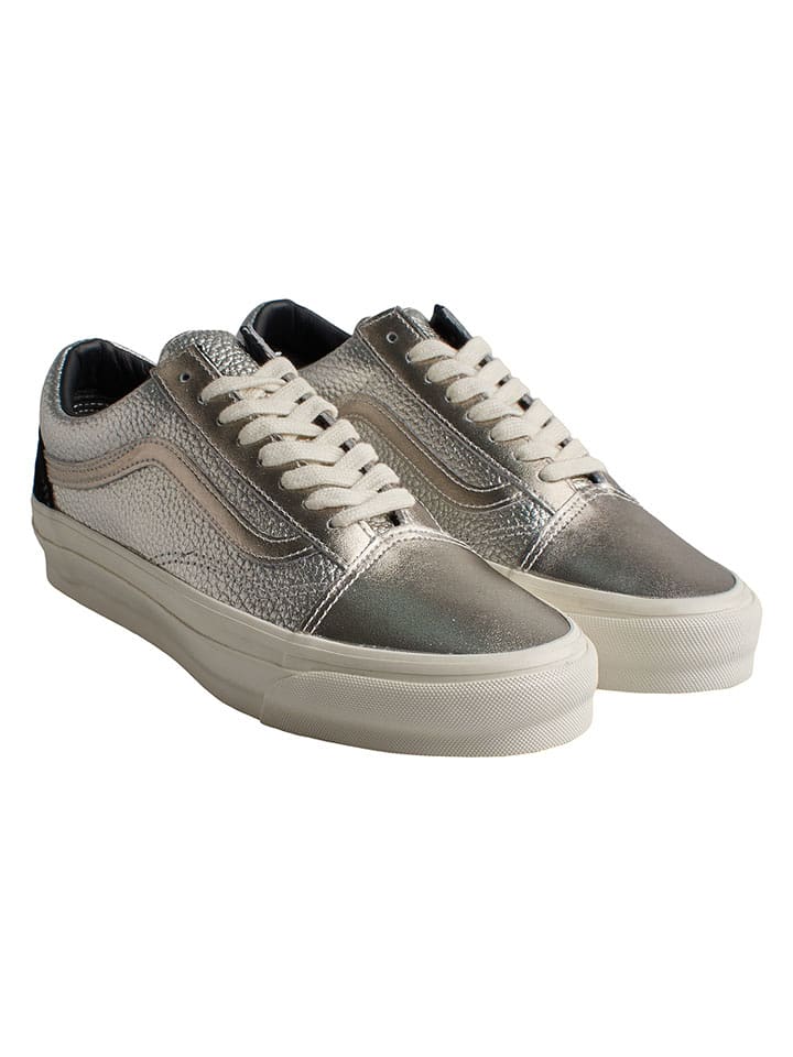 Vans Skórzane sneakersy "Old Skool 36" w kolorze srebrnym rozmiar: 40