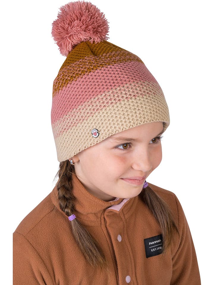 Hannah Czapka "Ola" w kolorze jasnobrązowo-jasnoróżowym rozmiar: UNI