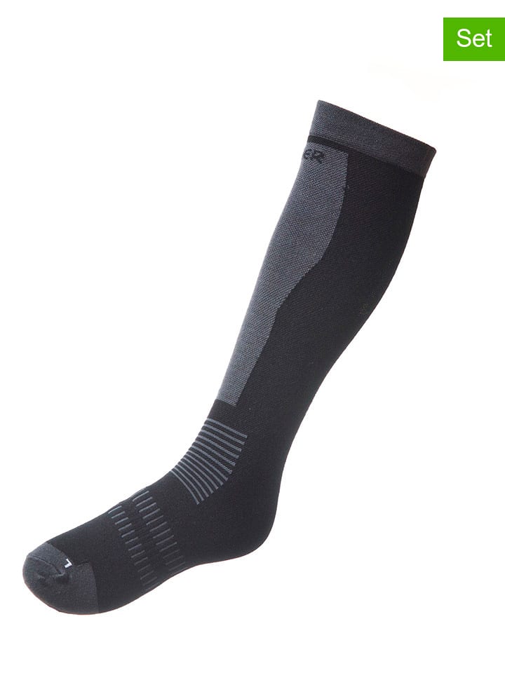 Seger Skarpety narciarskie (2 pary) "Merino Wool Light Ski Sock" w kolorze czarnym rozmiar: 34-36