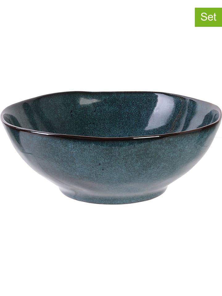 THE HOME DECO FACTORY Miski (6 szt.) w kolorze niebieskim - Ø 19,5 cm rozmiar: onesize