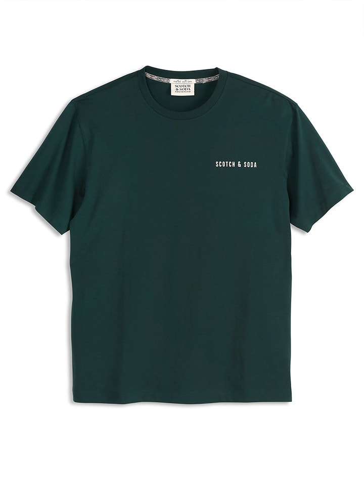 Scotch & Soda Koszulka w kolorze ciemnozielonym rozmiar: S