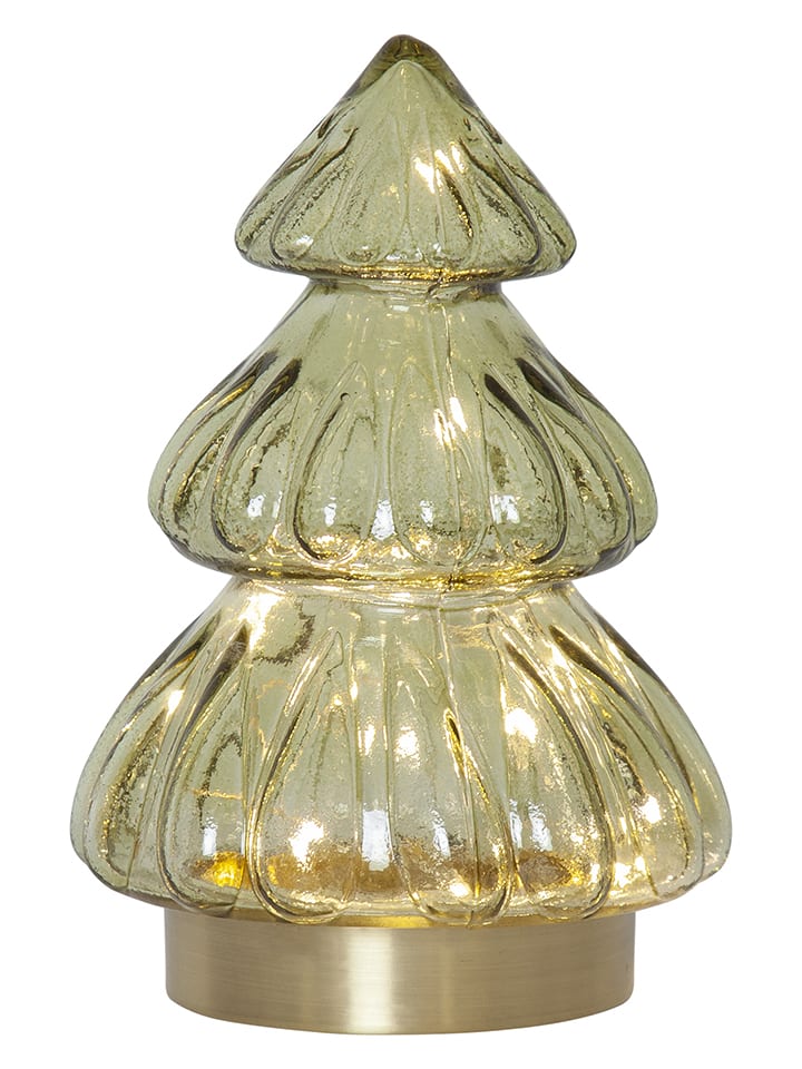 STAR Trading Figurka dekoracyjna LED "Abete" w kolorze zielonym - wys. 18 cm rozmiar: onesize