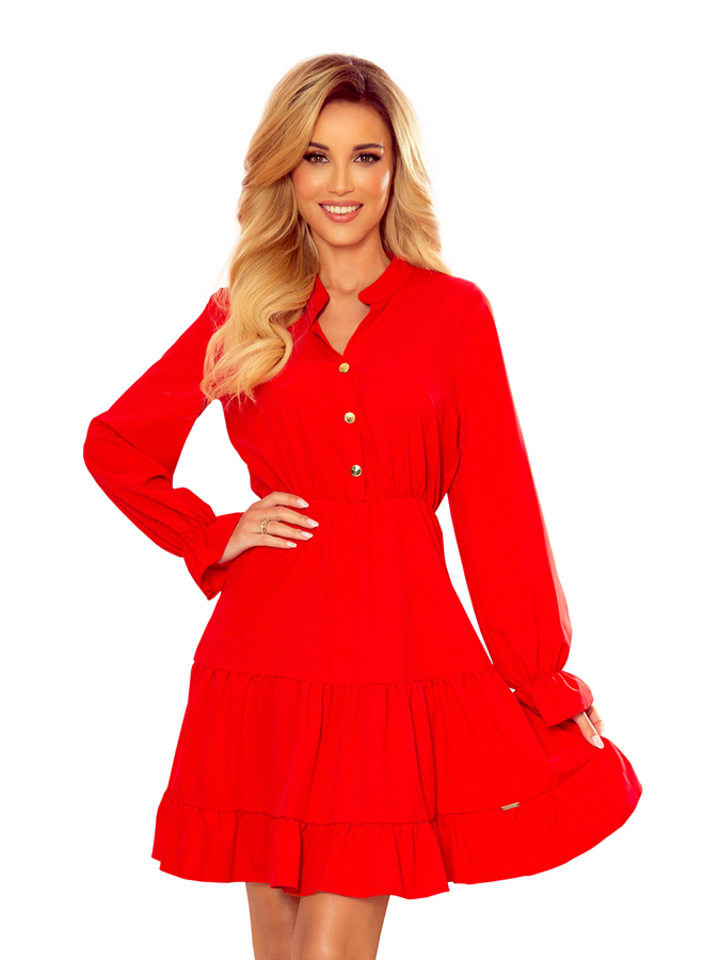 numoco Sukienka w kolorze czerwonym rozmiar: M