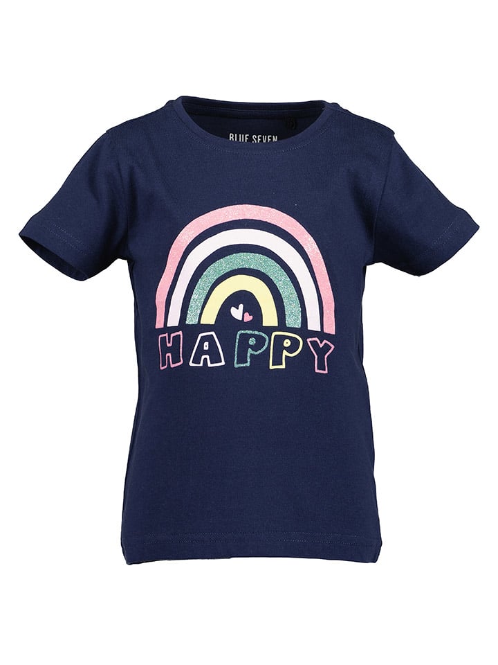 Blue Seven Koszulka w kolorze granatowym ze wzorem rozmiar: 92