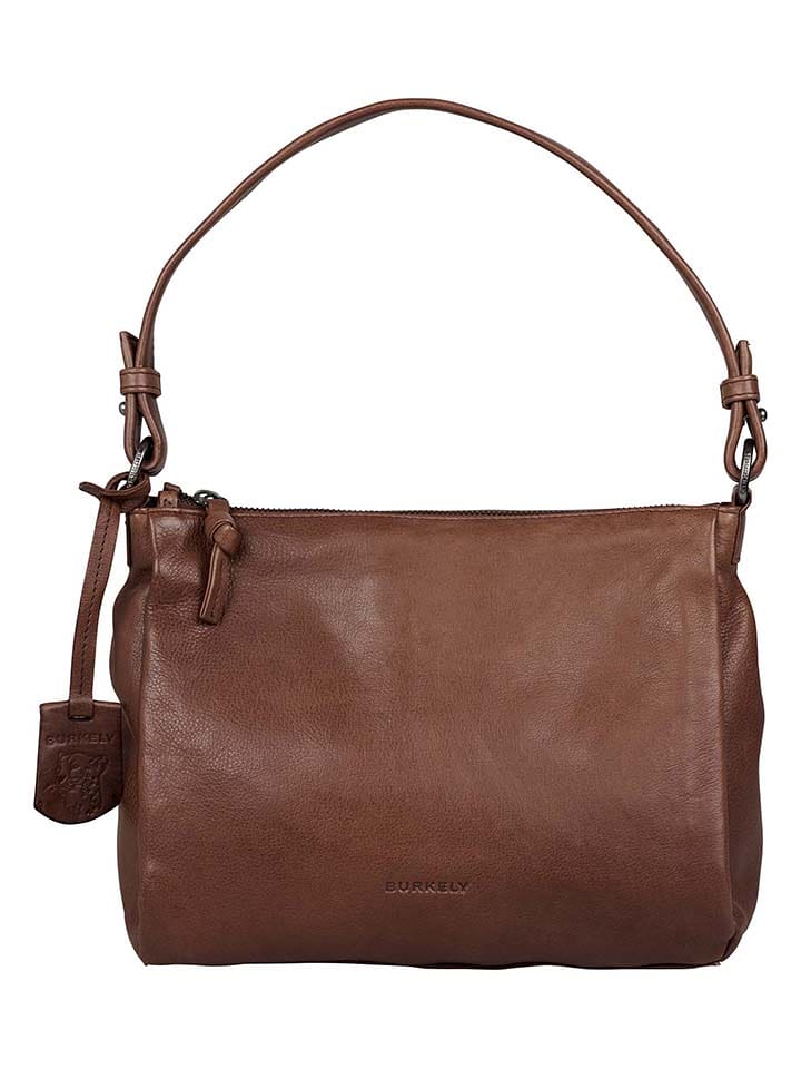 Burkely Skórzana torebka w kolorze jasnobrązowym - 26 x 21 x 10 cm rozmiar: onesize