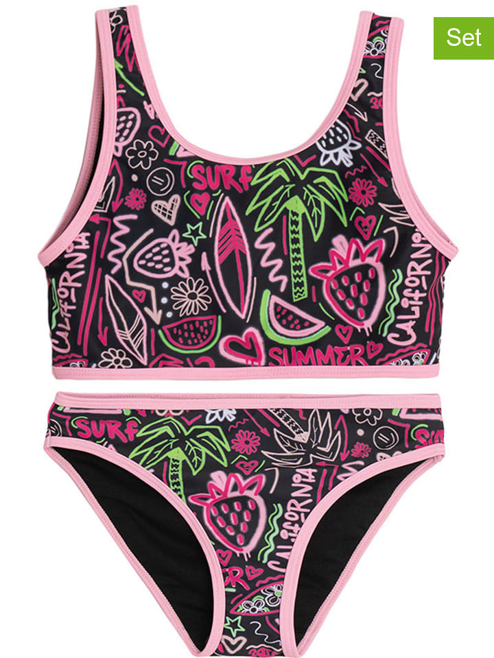 COOL CLUB Bikini w kolorze czarno-różowym rozmiar: 164