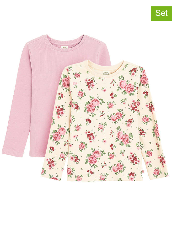 COOL CLUB Koszulki (2 szt.) w kolorze jasnoróżowo-kremowym rozmiar: 128