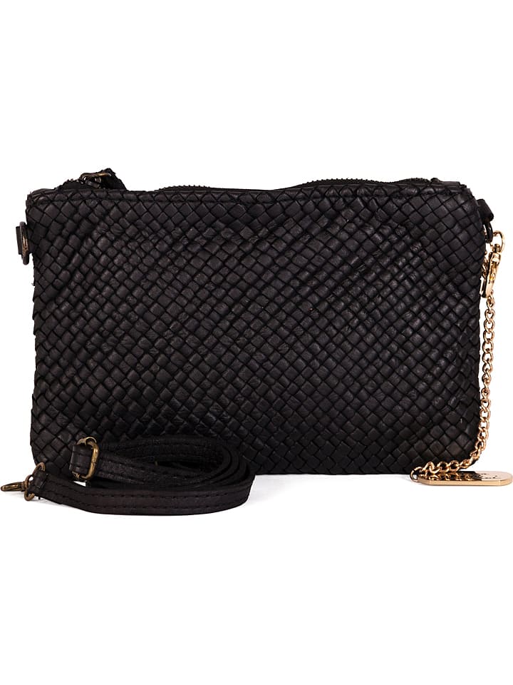 Anna Morellini Skórzana torebka w kolorze czarnym - 23 x 17 x 1 cm rozmiar: onesize