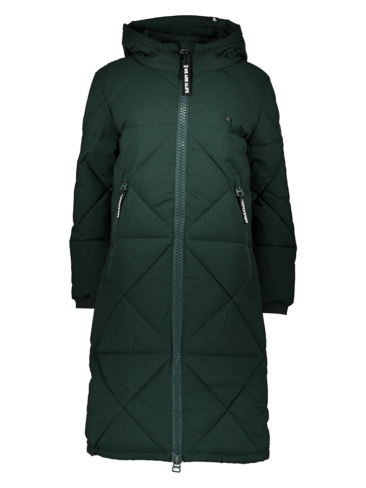 alife and kickin Płaszcz zimowy "Enya" w kolorze ciemnozielonym rozmiar: S
