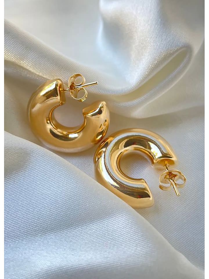 atelier MIU Pozłacane kolczyki-kreole rozmiar: onesize