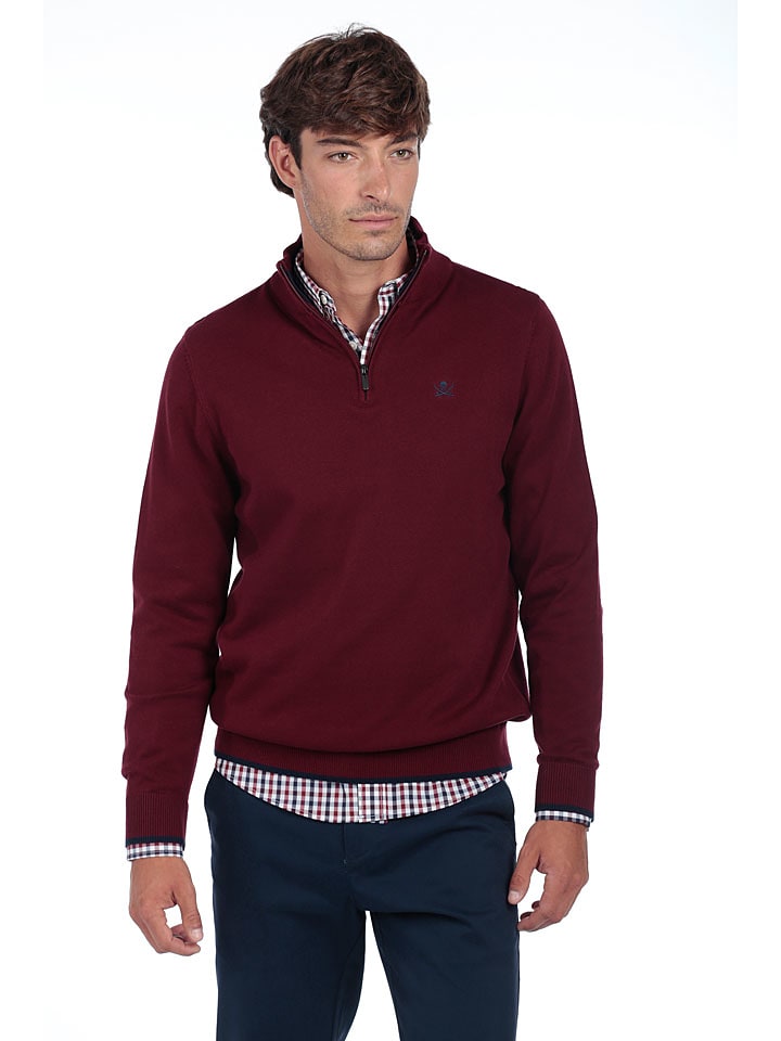 The Time of Bocha Sweter w kolorze bordowym rozmiar: L