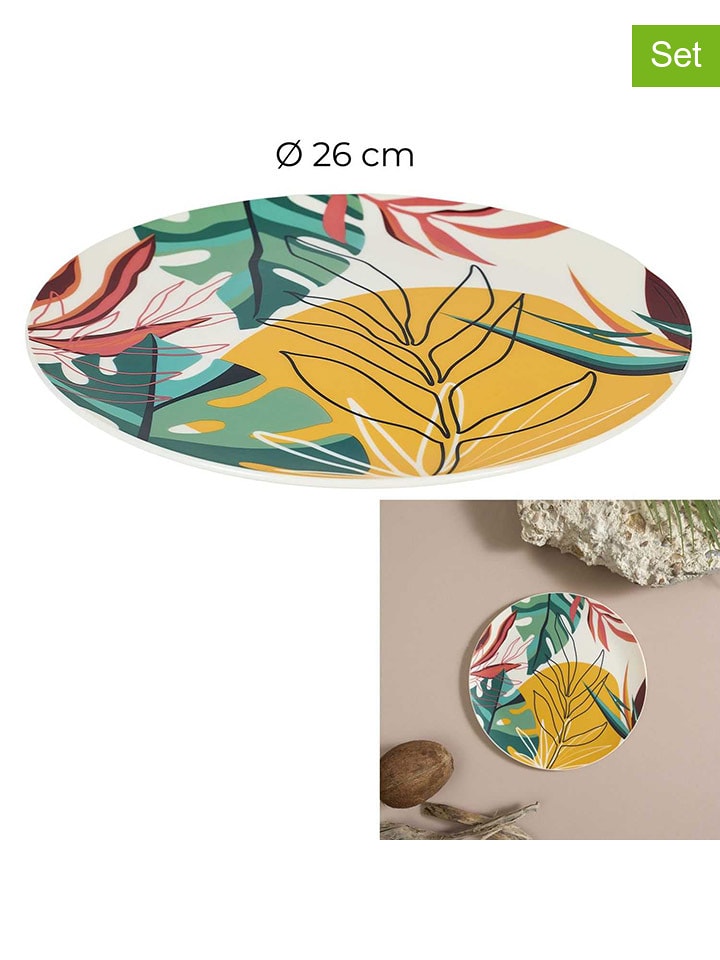 Garden Spirit Talerze obiadowe (6 szt.) "Paradis Exotique" ze wzorem - Ø 26 cm rozmiar: onesize
