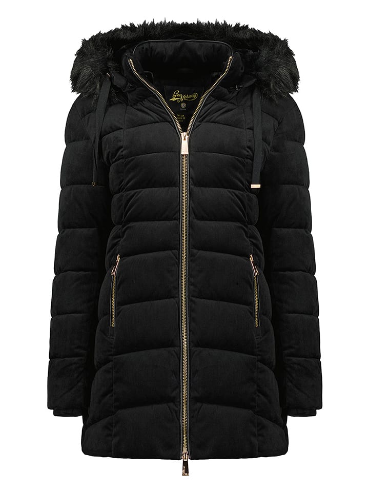 Geographical Norway Płaszcz pikowany "Bilove" w kolorze czarnym rozmiar: M