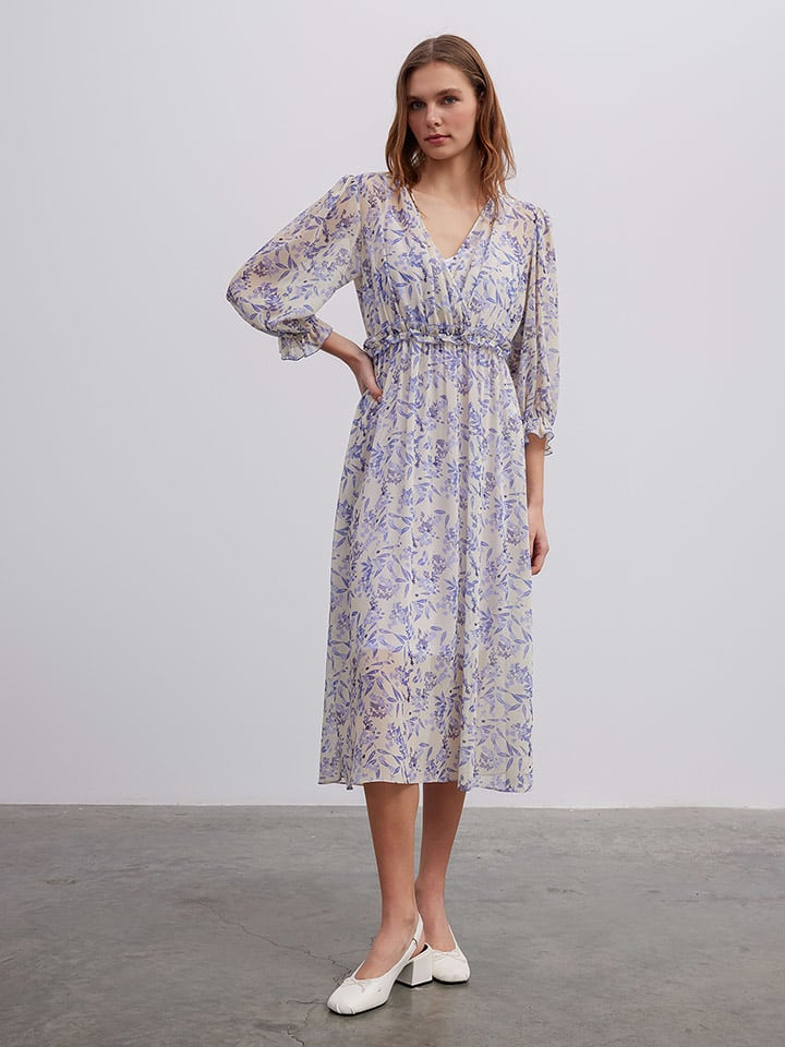 BGN Sukienka w kolorze biało-niebieskim rozmiar: 40