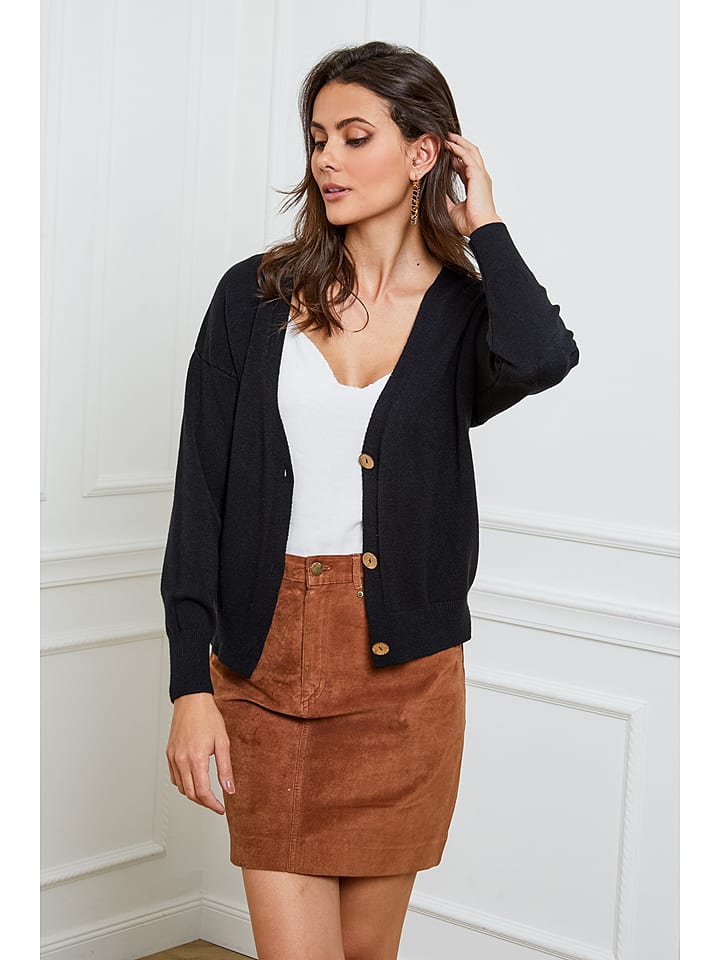 So Cachemire Kardigan "Gino" w kolorze czarnym rozmiar: XL