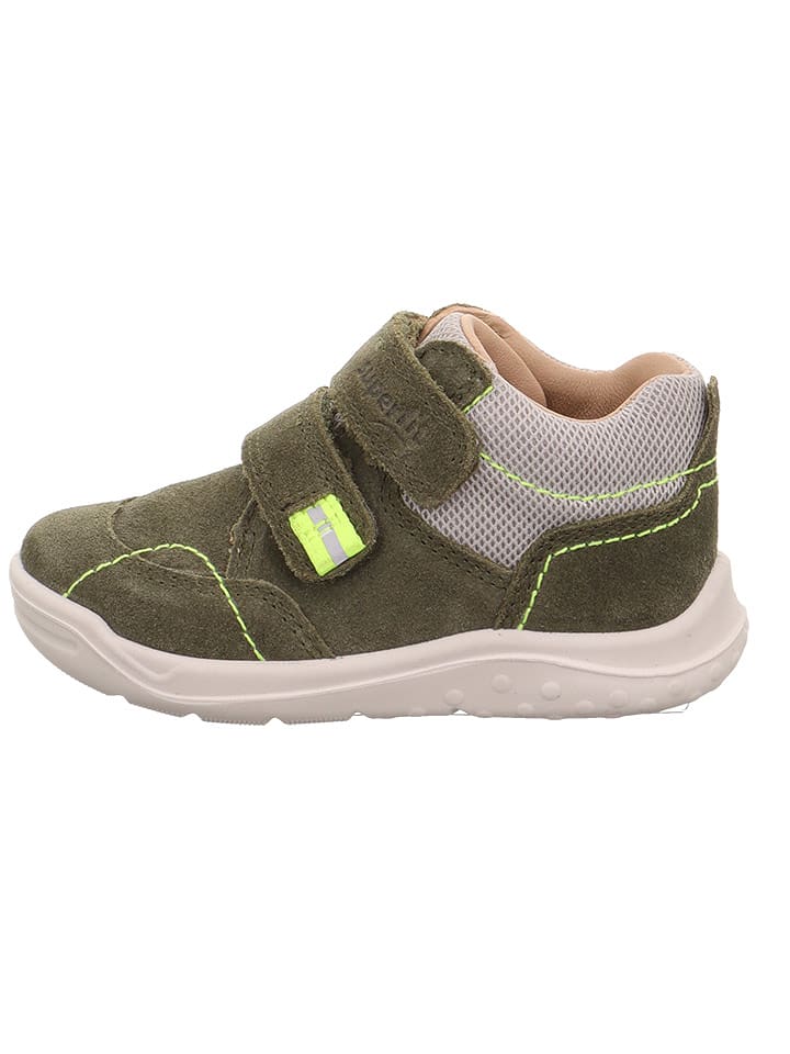 superfit Skórzane botki "Whaley" w kolorze oliwkowo-szarym rozmiar: 22