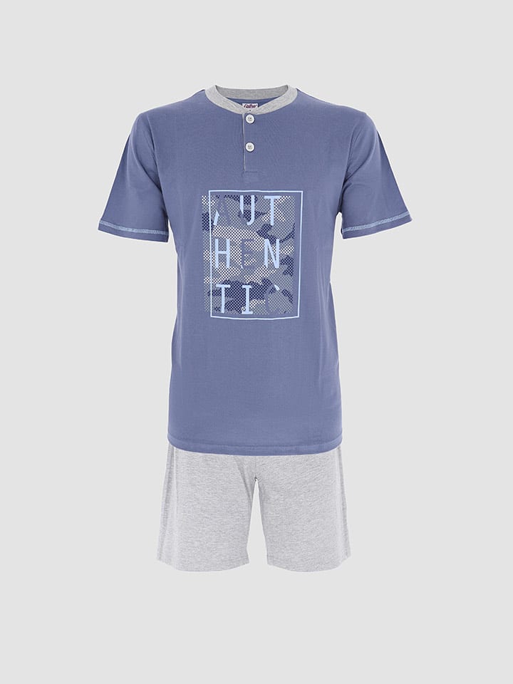 COTONELLA Piżama w kolorze niebiesko-szarym rozmiar: XL