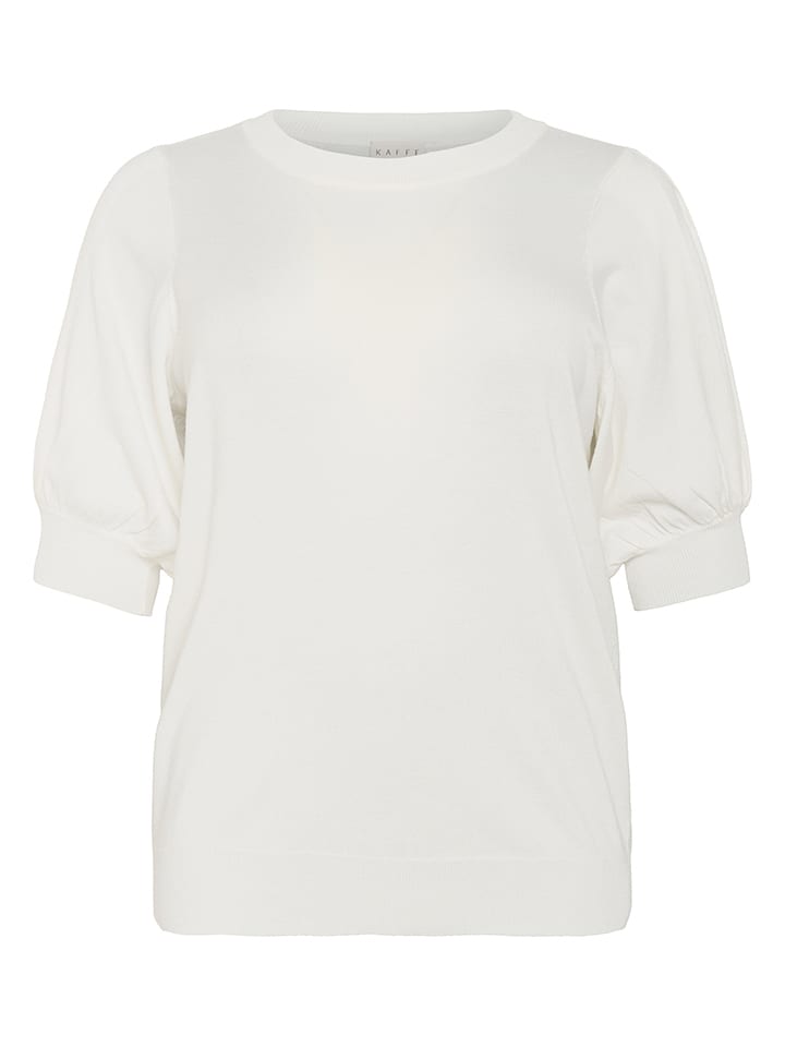 KAFFE curve Sweter w kolorze kremowym rozmiar: XL