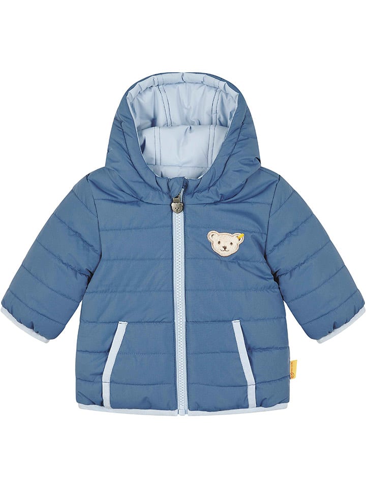 Steiff Dwustronna kurtka w kolorze niebieskim rozmiar: 80