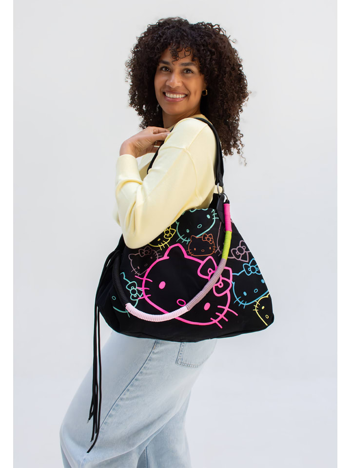 Fritzi aus Preußen Shopper bag "Hello Kitty" w kolorze czarnym - 45 x 34 x 16 cm rozmiar: onesize