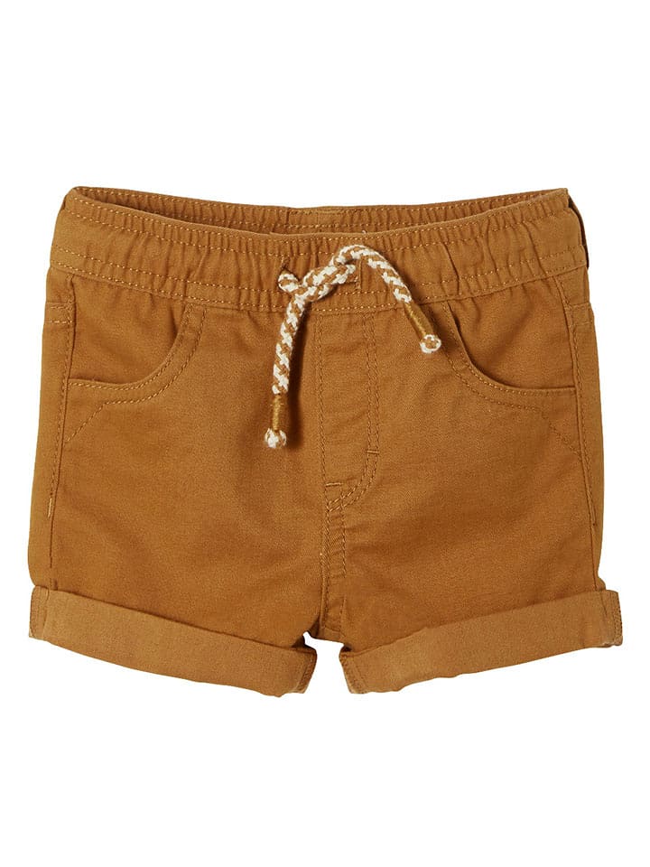 vertbaudet Szorty w kolorze jasnobrązowym rozmiar: 68
