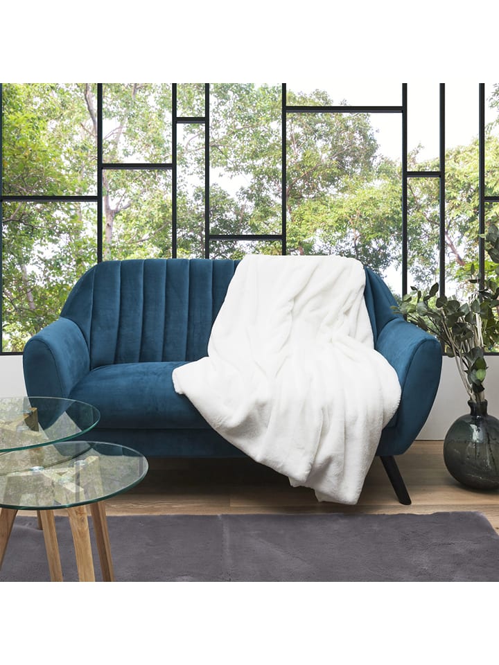 THE HOME DECO FACTORY Pled w kolorze białym - 150 x 120 cm rozmiar: onesize