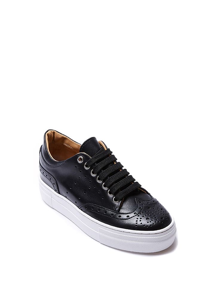 British Passport Skórzane sneakersy w kolorze czarnym rozmiar: 38