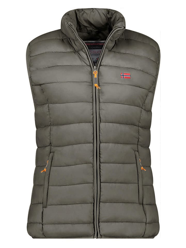 Geographical Norway Kamizelka pikowana "Vatikolor" w kolorze khaki rozmiar: L