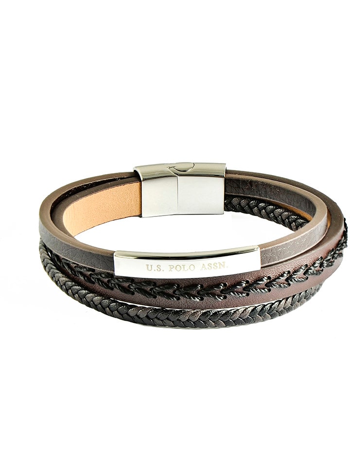 U.S. Polo Assn. Skórzana bransoletka w kolorze brązowym rozmiar: onesize