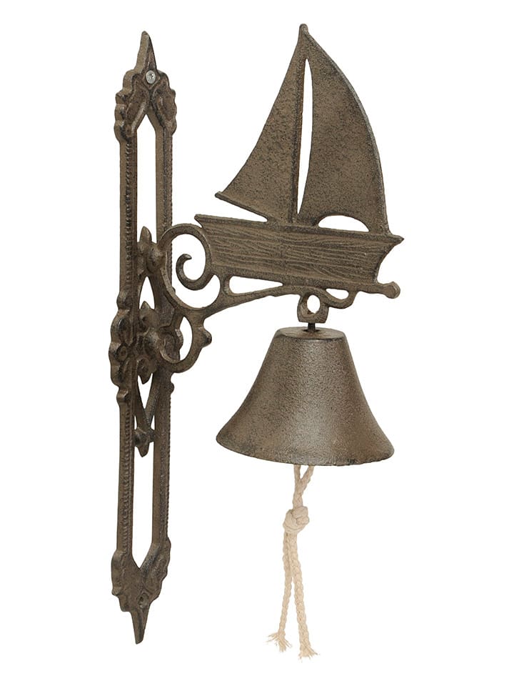 POSIWIO Dzwonek ścienny "Łódź" w kolorze brązowym - 18 x 39 x 10 cm rozmiar: onesize