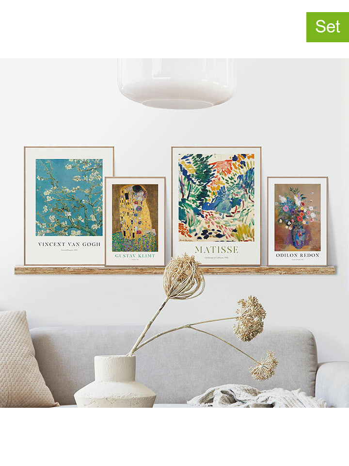 Orangewallz Druki artystyczne (4 szt.) w ramce rozmiar: 30x40 cm