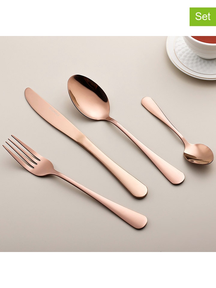 Laguiole 24-częściowy zestaw sztućców "Eclat" w kolorze różowozłotym rozmiar: onesize