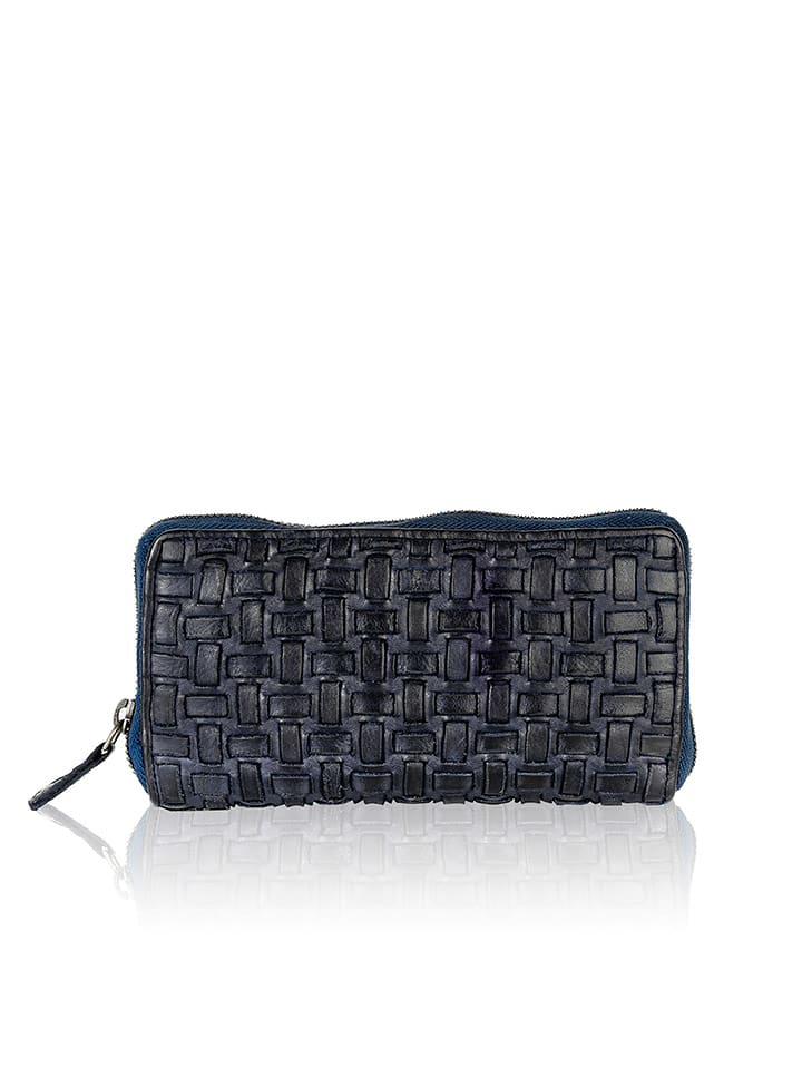 Bellicci Skórzany portfel w kolorze granatowym - 19,5 x 10 x 3 cm rozmiar: onesize