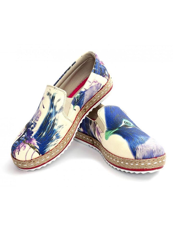 Goby Espadryle w kolorze kremowo-niebieskim rozmiar: 40