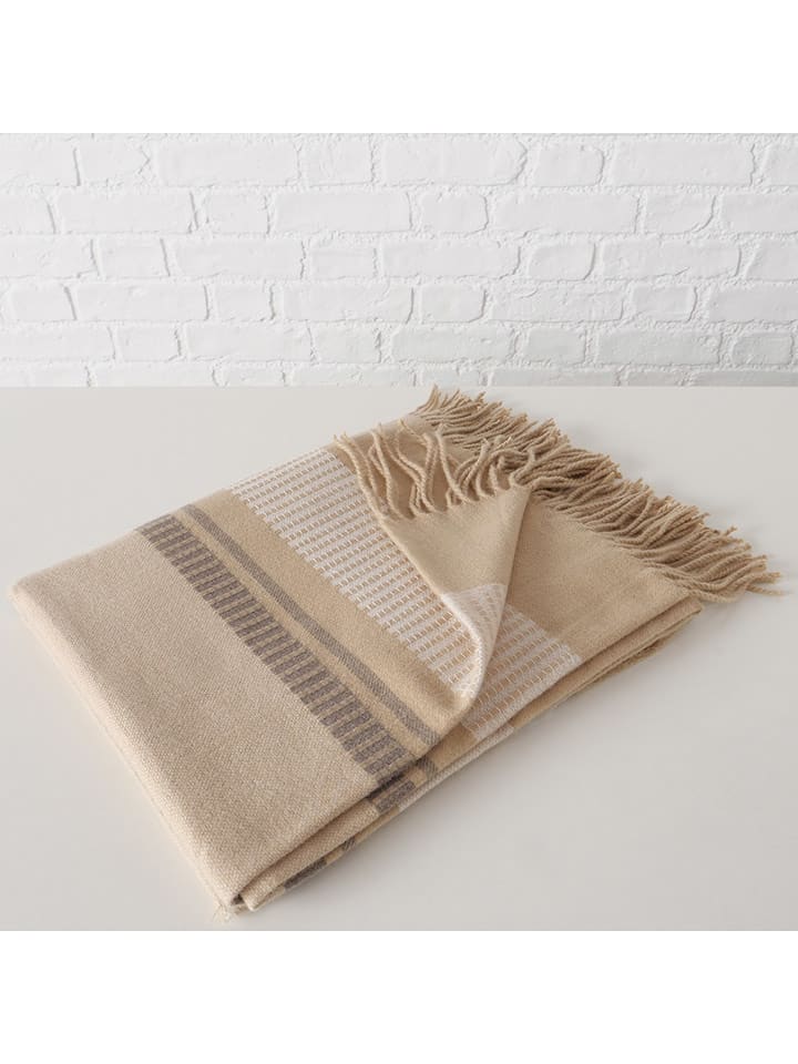 Boltze Koc w kolorze beżowym - 160 x 130 cm rozmiar: onesize