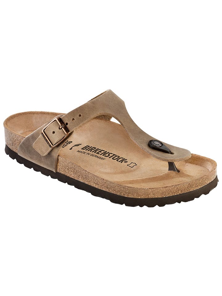 Birkenstock Japonki "Gizeh" w kolorze jasnobrązowym rozmiar: 38