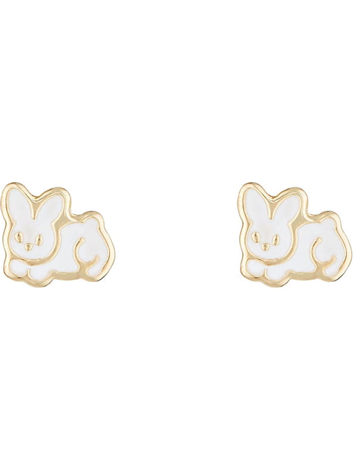 OR ÉCLAT Złote kolczyki-wkrętki "Gentil lapin" rozmiar: onesize