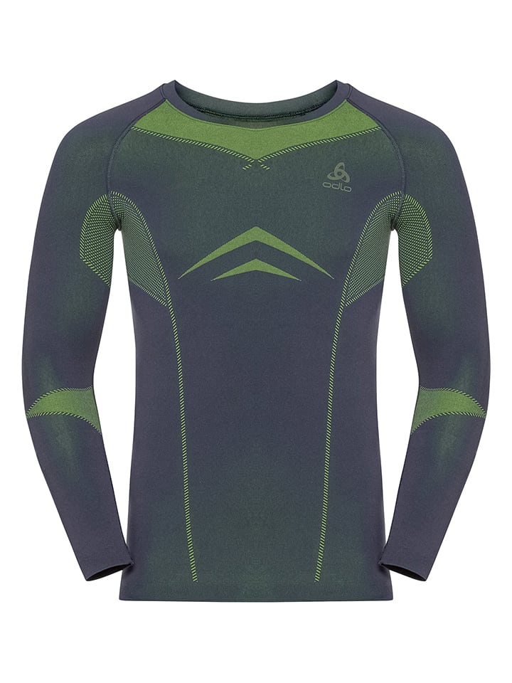 Odlo Podkoszulek funkcyjny "Fundamentals Performance" w kolorze granatowo-zielonym rozmiar: M