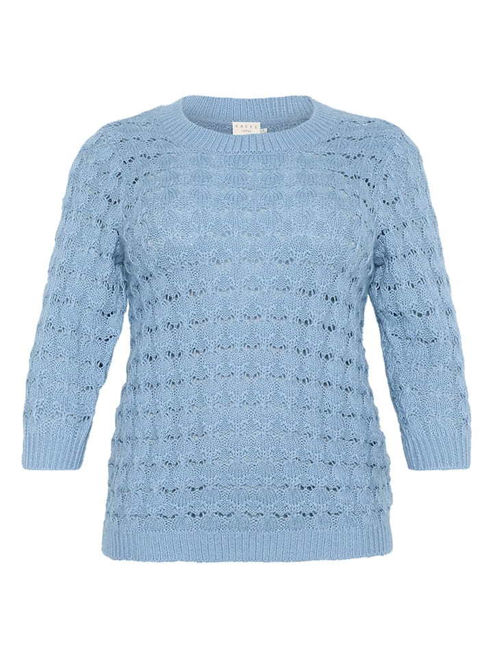 KAFFE curve Sweter w kolorze błękitnym rozmiar: L