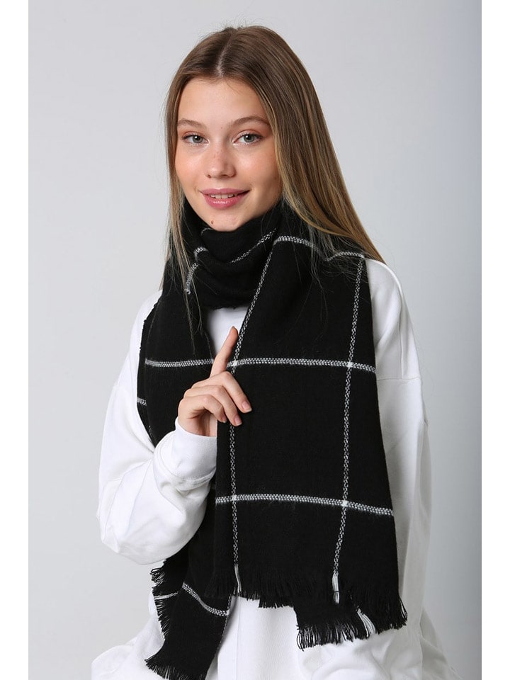 Lucky Bees Szal w kolorze czarnym - 180 x 70 cm rozmiar: onesize