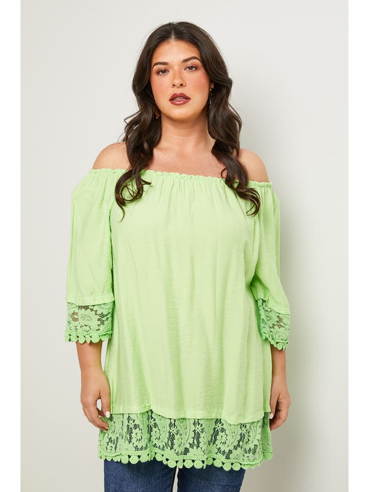 Curvy Lady Bluzka w kolorze jasnozielonym rozmiar: 44/46