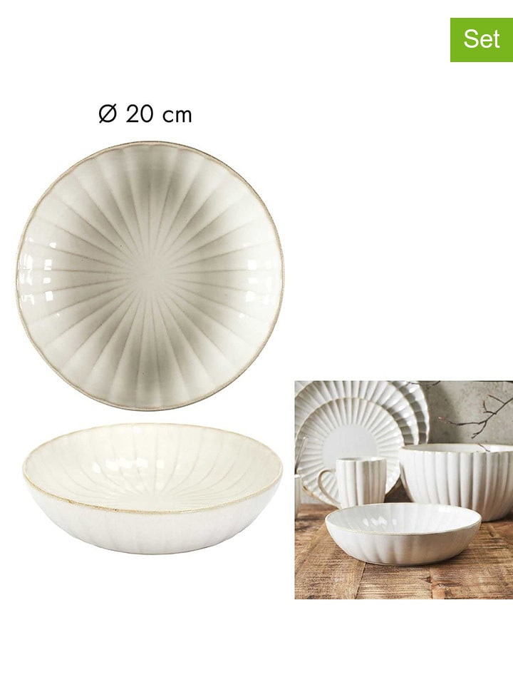 Make a Wish Talerze głębokie (6 szt.) w kolorze biało-beżowym - Ø 20 cm rozmiar: onesize