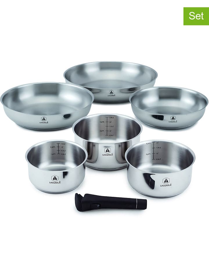 Laguiole 7-częściowy zestaw w kolorze srebrnym rozmiar: onesize