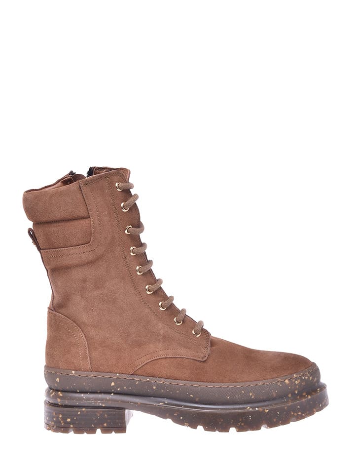 Baldinini Skórzane botki w kolorze brązowym rozmiar: 40